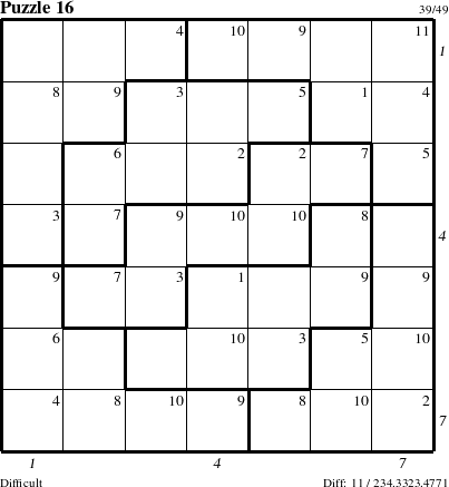 Step-by-Step Instructions for Puzzle 16 with all 11 steps marked