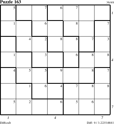 Step-by-Step Instructions for Puzzle 163 with all 9 steps marked