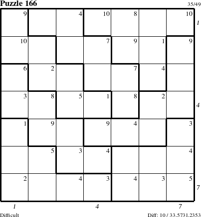 Step-by-Step Instructions for Puzzle 166 with all 10 steps marked