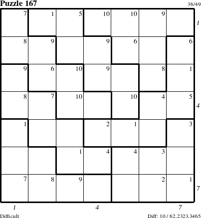 Step-by-Step Instructions for Puzzle 167 with all 10 steps marked