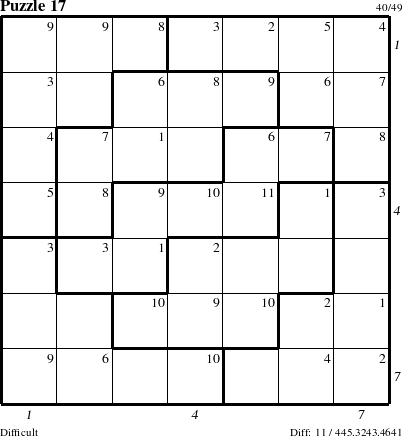 Step-by-Step Instructions for Puzzle 17 with all 11 steps marked