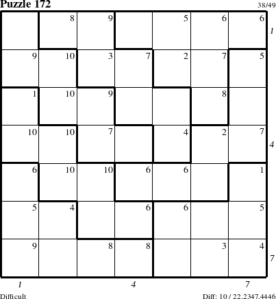 Step-by-Step Instructions for Puzzle 172 with all 10 steps marked