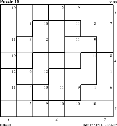 Step-by-Step Instructions for Puzzle 18 with all 12 steps marked