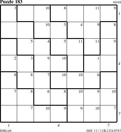 Step-by-Step Instructions for Puzzle 183 with all 11 steps marked