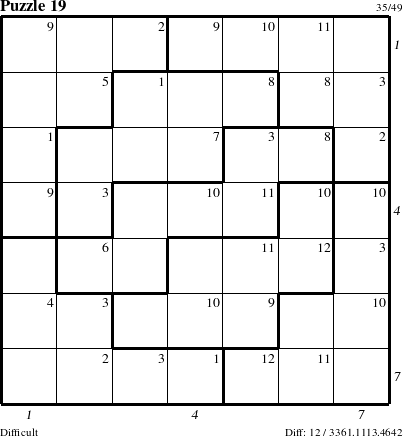 Step-by-Step Instructions for Puzzle 19 with all 12 steps marked