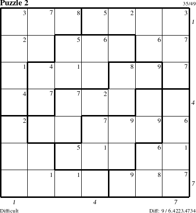 Step-by-Step Instructions for Puzzle 2 with all 9 steps marked