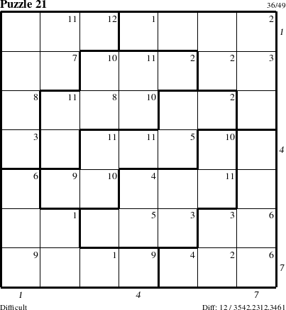 Step-by-Step Instructions for Puzzle 21 with all 12 steps marked