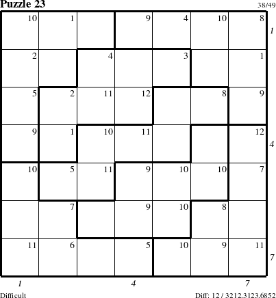 Step-by-Step Instructions for Puzzle 23 with all 12 steps marked