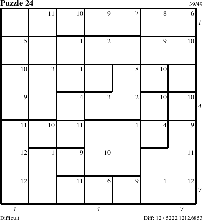 Step-by-Step Instructions for Puzzle 24 with all 12 steps marked