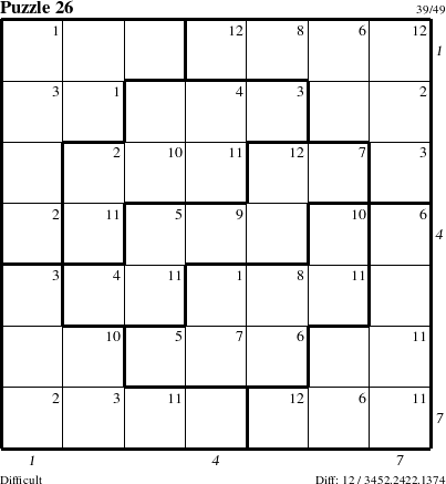 Step-by-Step Instructions for Puzzle 26 with all 12 steps marked