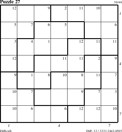 Step-by-Step Instructions for Puzzle 27 with all 12 steps marked