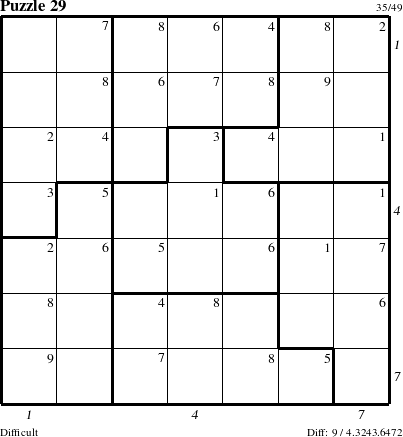 Step-by-Step Instructions for Puzzle 29 with all 9 steps marked