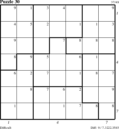 Step-by-Step Instructions for Puzzle 30 with all 9 steps marked