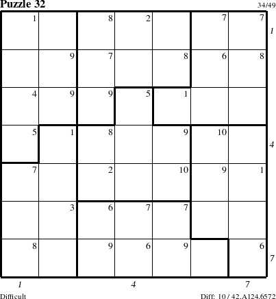 Step-by-Step Instructions for Puzzle 32 with all 10 steps marked