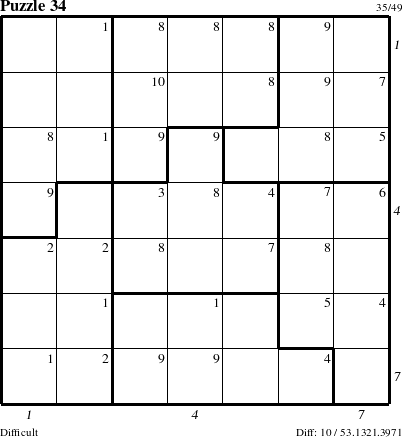 Step-by-Step Instructions for Puzzle 34 with all 10 steps marked