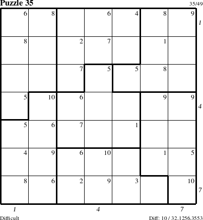 Step-by-Step Instructions for Puzzle 35 with all 10 steps marked