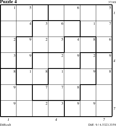 Step-by-Step Instructions for Puzzle 4 with all 9 steps marked