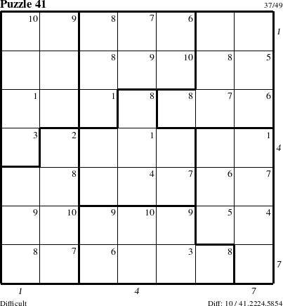 Step-by-Step Instructions for Puzzle 41 with all 10 steps marked