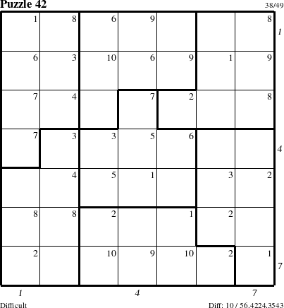 Step-by-Step Instructions for Puzzle 42 with all 10 steps marked