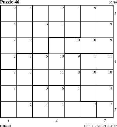 Step-by-Step Instructions for Puzzle 46 with all 11 steps marked