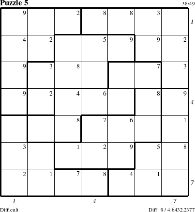 Step-by-Step Instructions for Puzzle 5 with all 9 steps marked