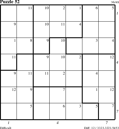 Step-by-Step Instructions for Puzzle 52 with all 12 steps marked