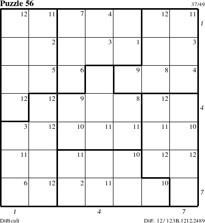 Step-by-Step Instructions for Puzzle 56 with all 12 steps marked