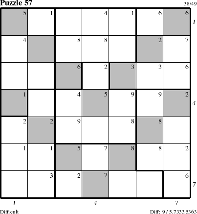 Step-by-Step Instructions for Puzzle 57 with all 9 steps marked