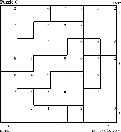 Step-by-Step Instructions for Puzzle 6 with all 9 steps marked