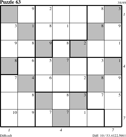 Step-by-Step Instructions for Puzzle 63 with all 10 steps marked