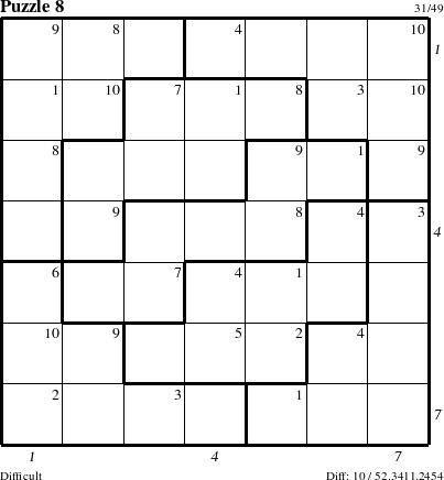 Step-by-Step Instructions for Puzzle 8 with all 10 steps marked