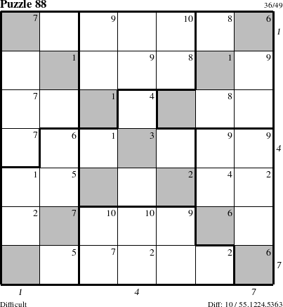 Step-by-Step Instructions for Puzzle 88 with all 10 steps marked