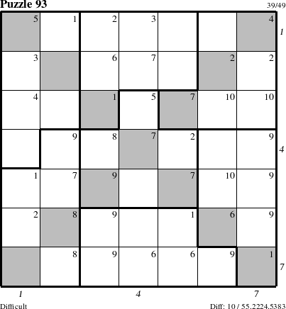 Step-by-Step Instructions for Puzzle 93 with all 10 steps marked