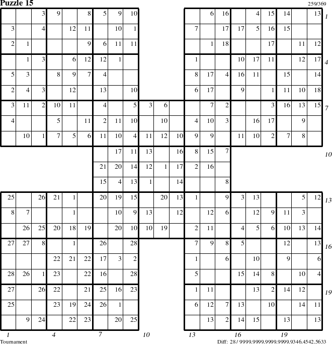 Step-by-Step Instructions for Puzzle 15 with all 28 steps marked