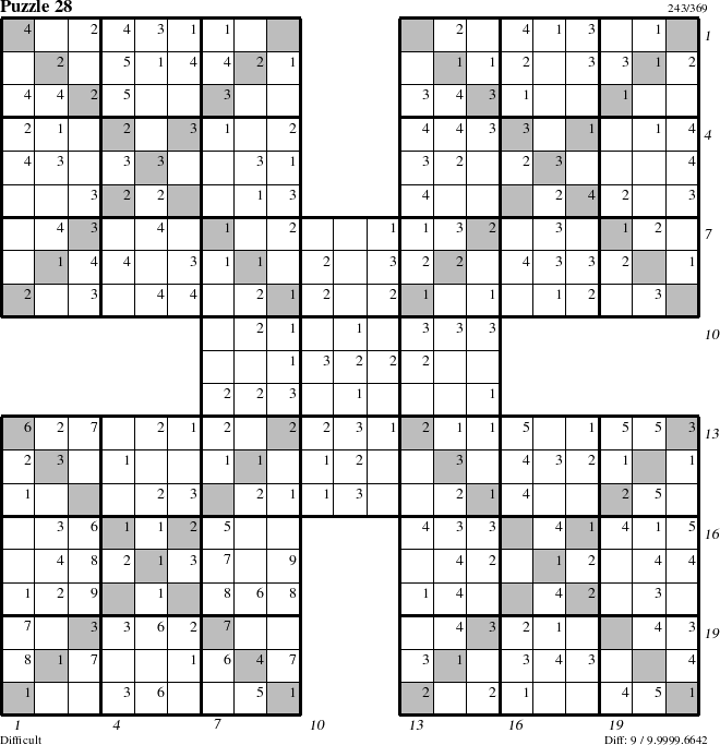 Step-by-Step Instructions for Puzzle 28 with all 9 steps marked