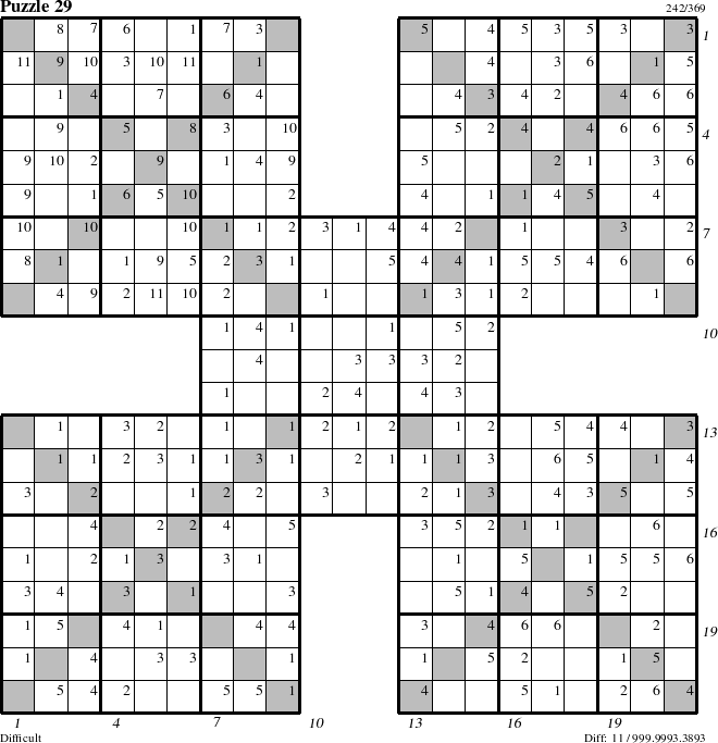 Step-by-Step Instructions for Puzzle 29 with all 11 steps marked