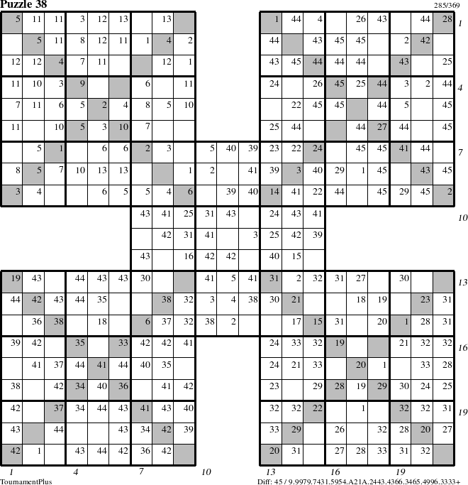 Step-by-Step Instructions for Puzzle 38 with all 45 steps marked