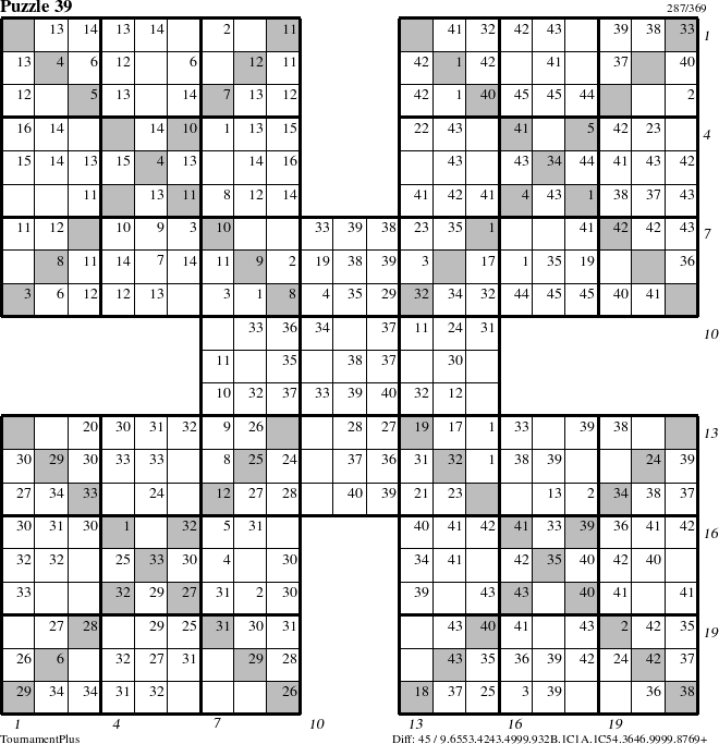 Step-by-Step Instructions for Puzzle 39 with all 45 steps marked