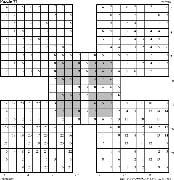 Step-by-Step Instructions for Puzzle 77 with all 24 steps marked