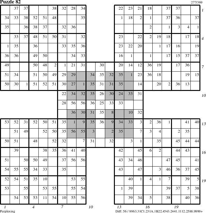 Step-by-Step Instructions for Puzzle 82 with all 56 steps marked