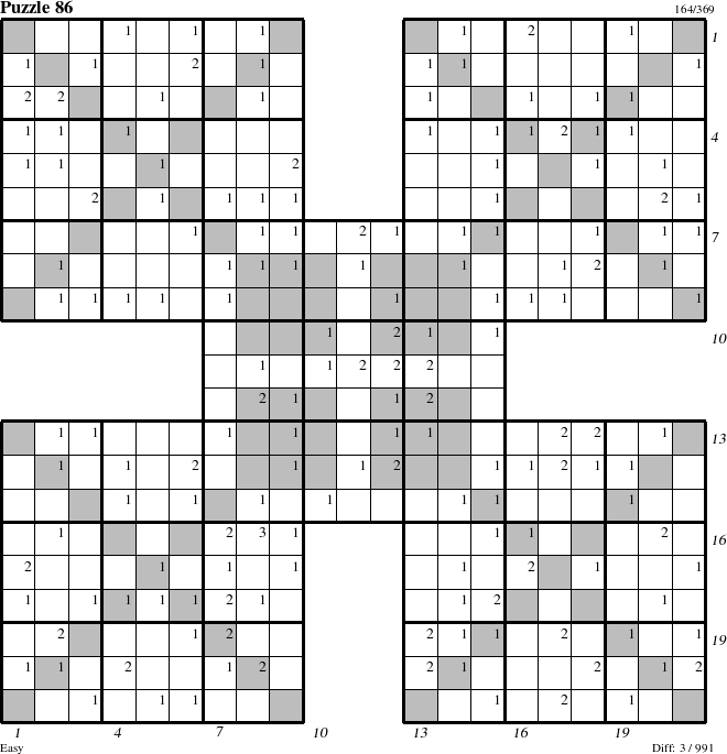 Step-by-Step Instructions for Puzzle 86 with all 3 steps marked