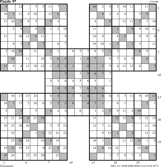 Step-by-Step Instructions for Puzzle 97 with all 24 steps marked