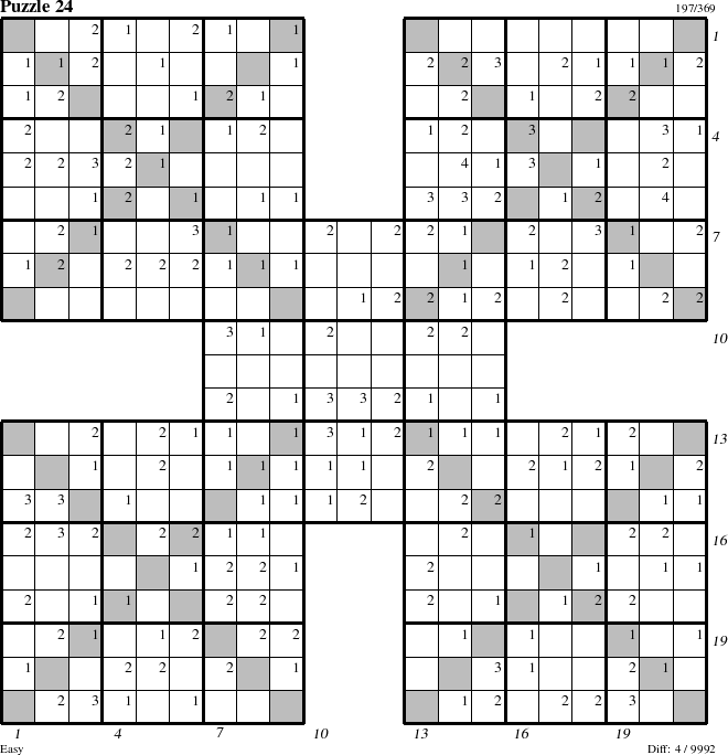 Step-by-Step Instructions for Puzzle 24 with all 4 steps marked