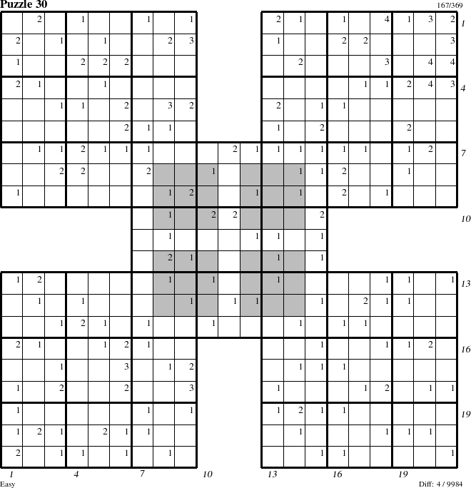 Step-by-Step Instructions for Puzzle 30 with all 4 steps marked