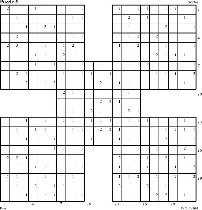 Step-by-Step Instructions for Puzzle 5 with all 3 steps marked