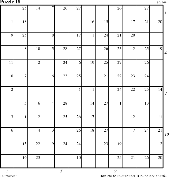 Step-by-Step Instructions for Puzzle 18 with all 28 steps marked