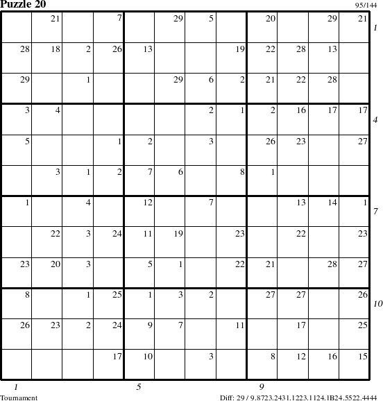 Step-by-Step Instructions for Puzzle 20 with all 29 steps marked