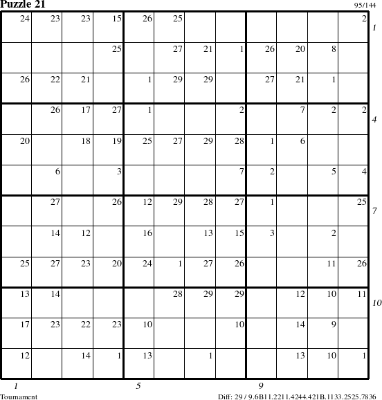 Step-by-Step Instructions for Puzzle 21 with all 29 steps marked