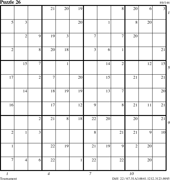 Step-by-Step Instructions for Puzzle 26 with all 22 steps marked