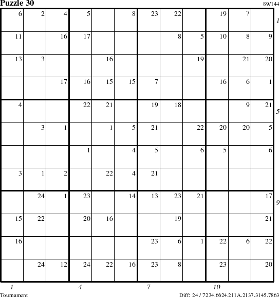 Step-by-Step Instructions for Puzzle 30 with all 24 steps marked